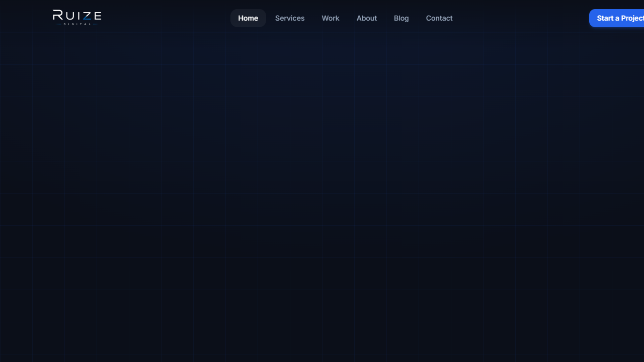 Ruize Digital website on desktop